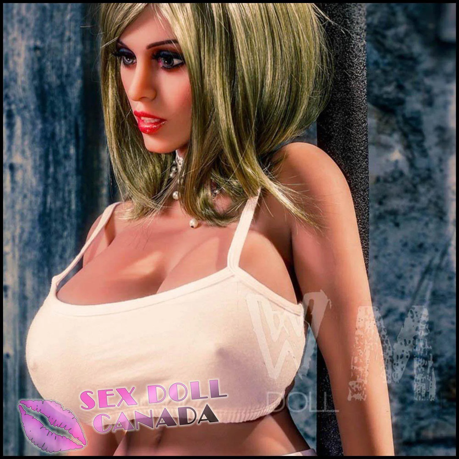 108 (3'6") L-Cup Serena Tanned Blonde Mini BBW - WM Doll - Image 13