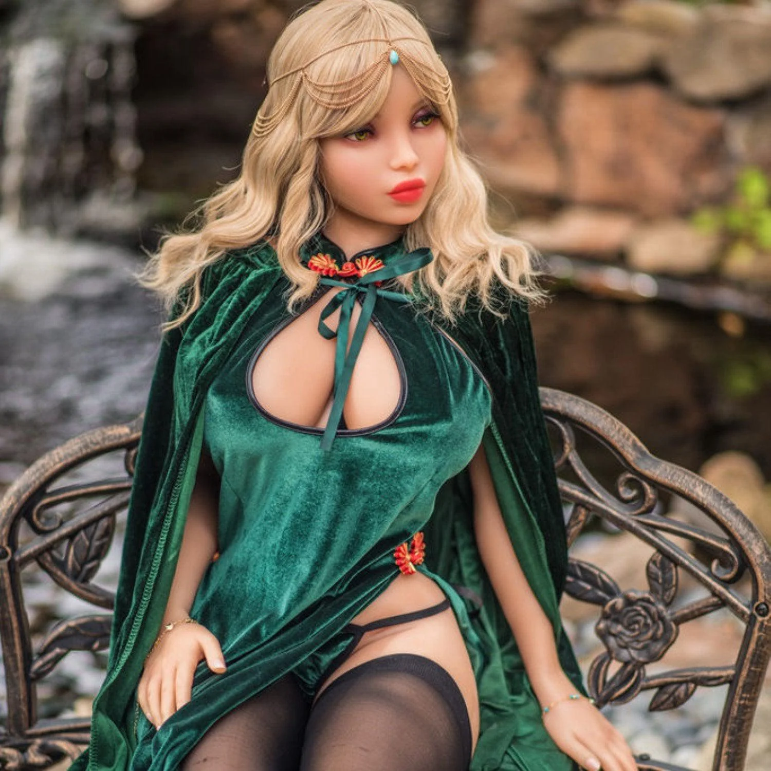 136 (4'6") L-Cup Jade Elf Seamless Head - Full Silicone - SM Doll - Image 19