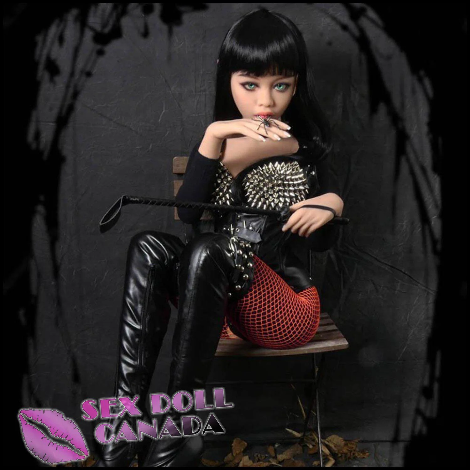 140 (4'7") D-Cup Ambrosia Goth Dom - WM Doll - Image 2