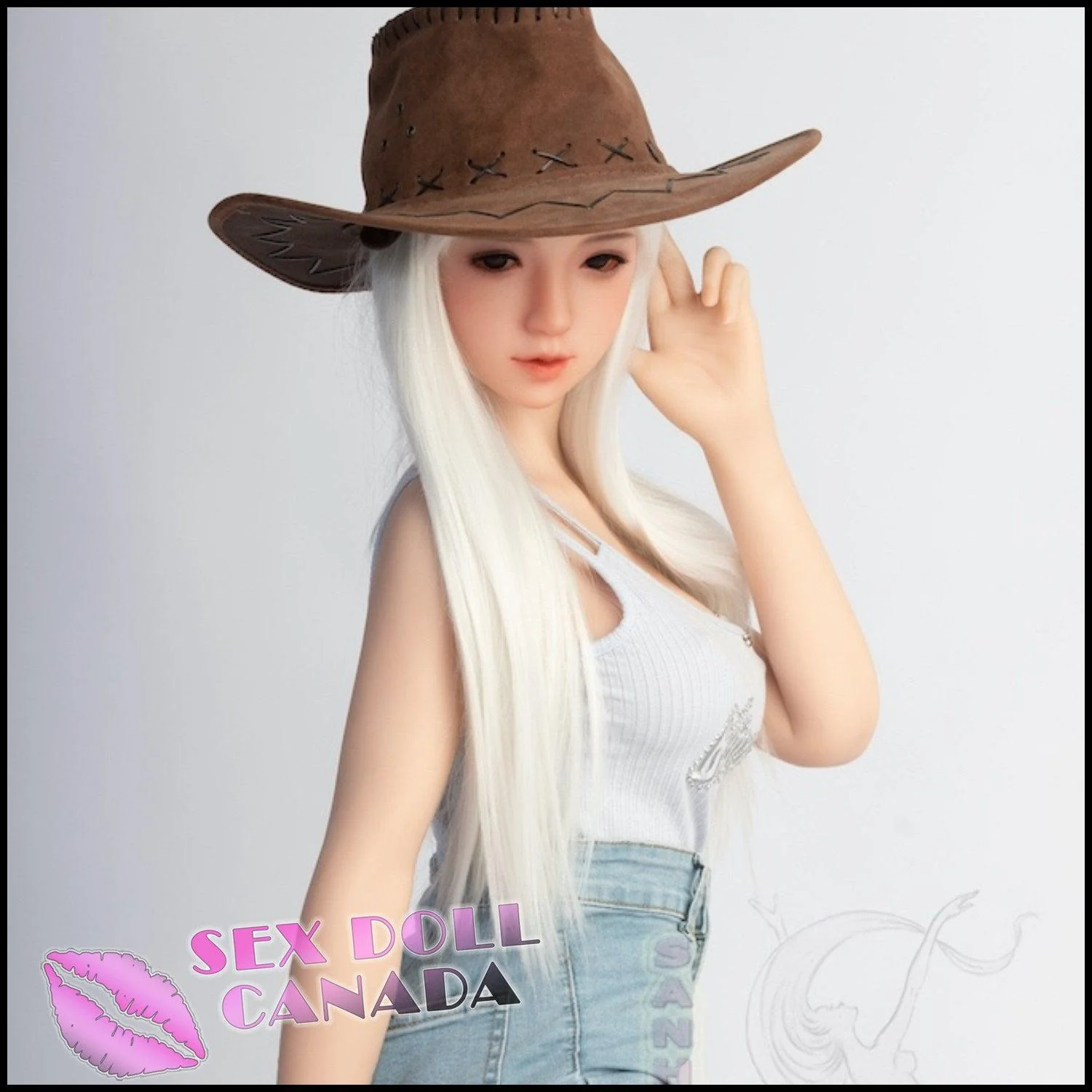 145 (4'9") D-Cup Anna Blonde (Head #145-4) Full Silicone - Sanhui Dolls - Image 8