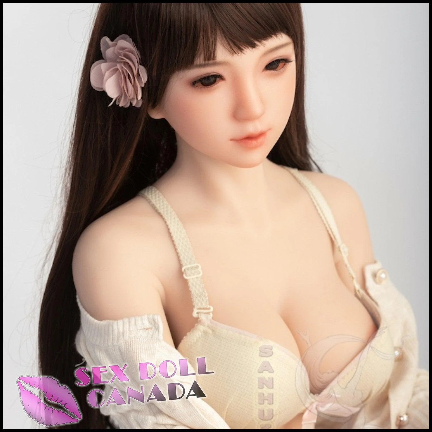 145 (4'9") D-Cup Anna Brunette (Head #145-4) Full Silicone - Sanhui Dolls - Image 11