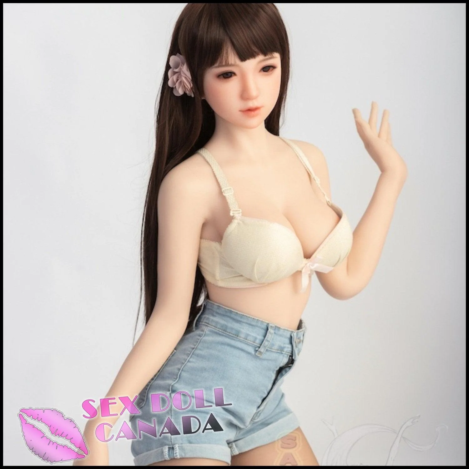 145 (4'9") D-Cup Anna Brunette (Head #145-4) Full Silicone - Sanhui Dolls - Image 13