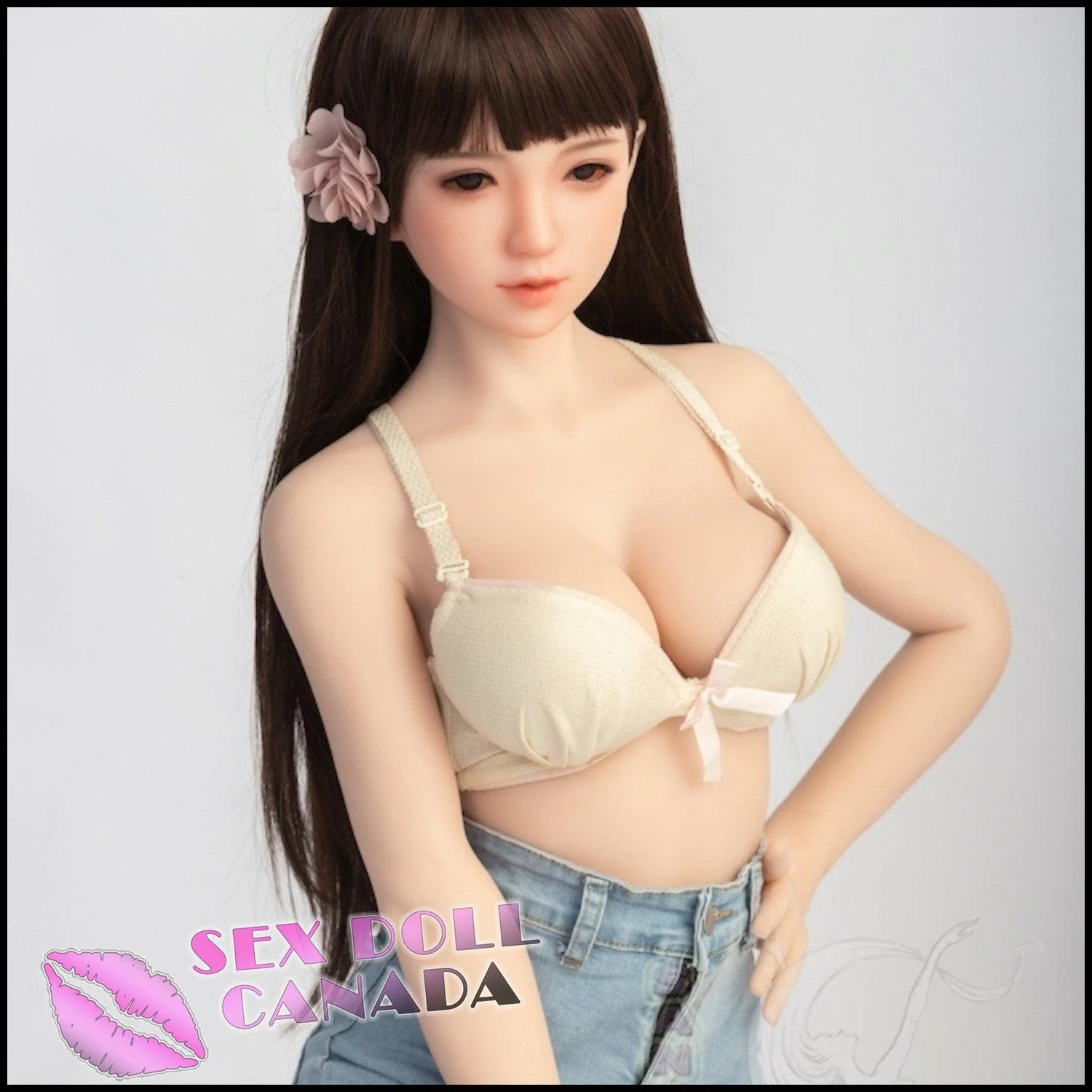 145 (4'9") D-Cup Anna Brunette (Head #145-4) Full Silicone - Sanhui Dolls - Image 15