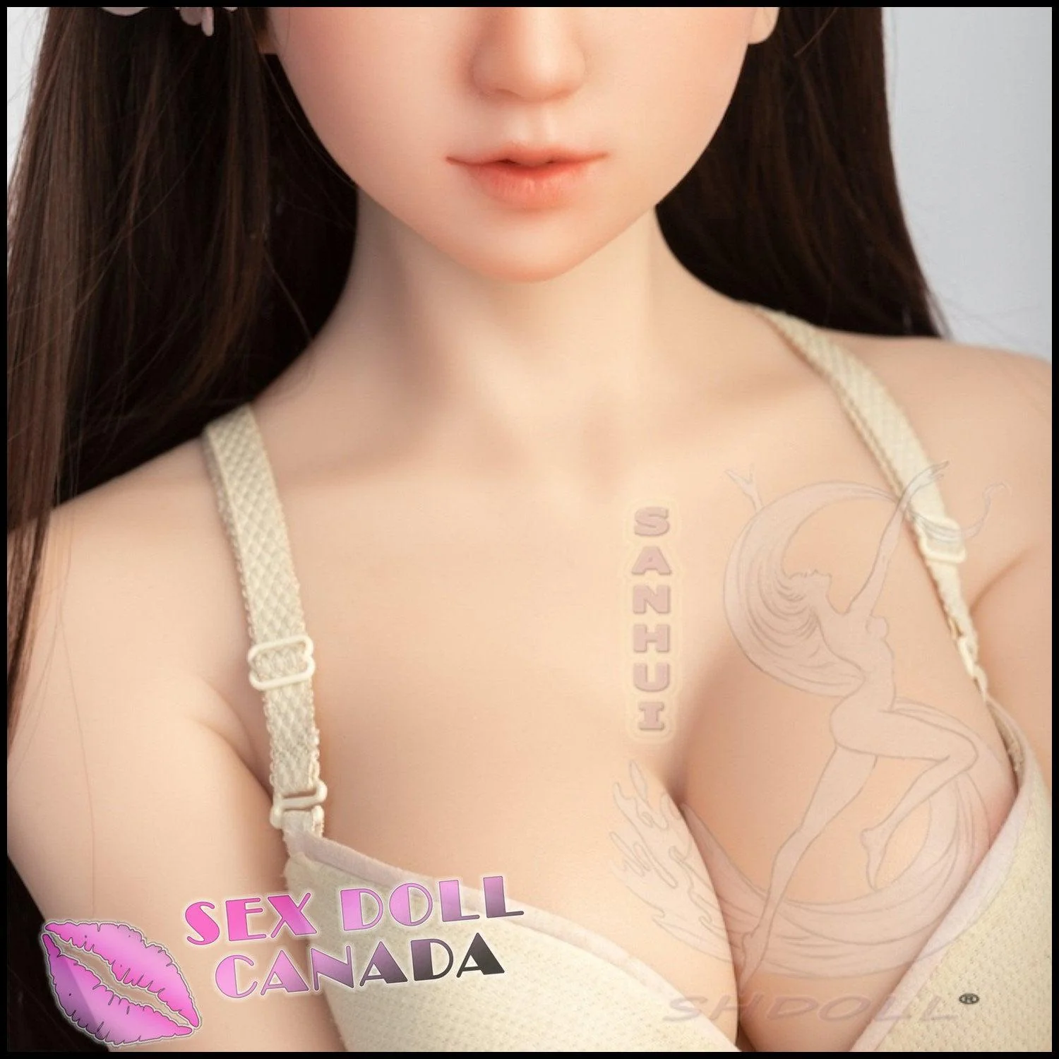 145 (4'9") D-Cup Anna Brunette (Head #145-4) Full Silicone - Sanhui Dolls - Image 16