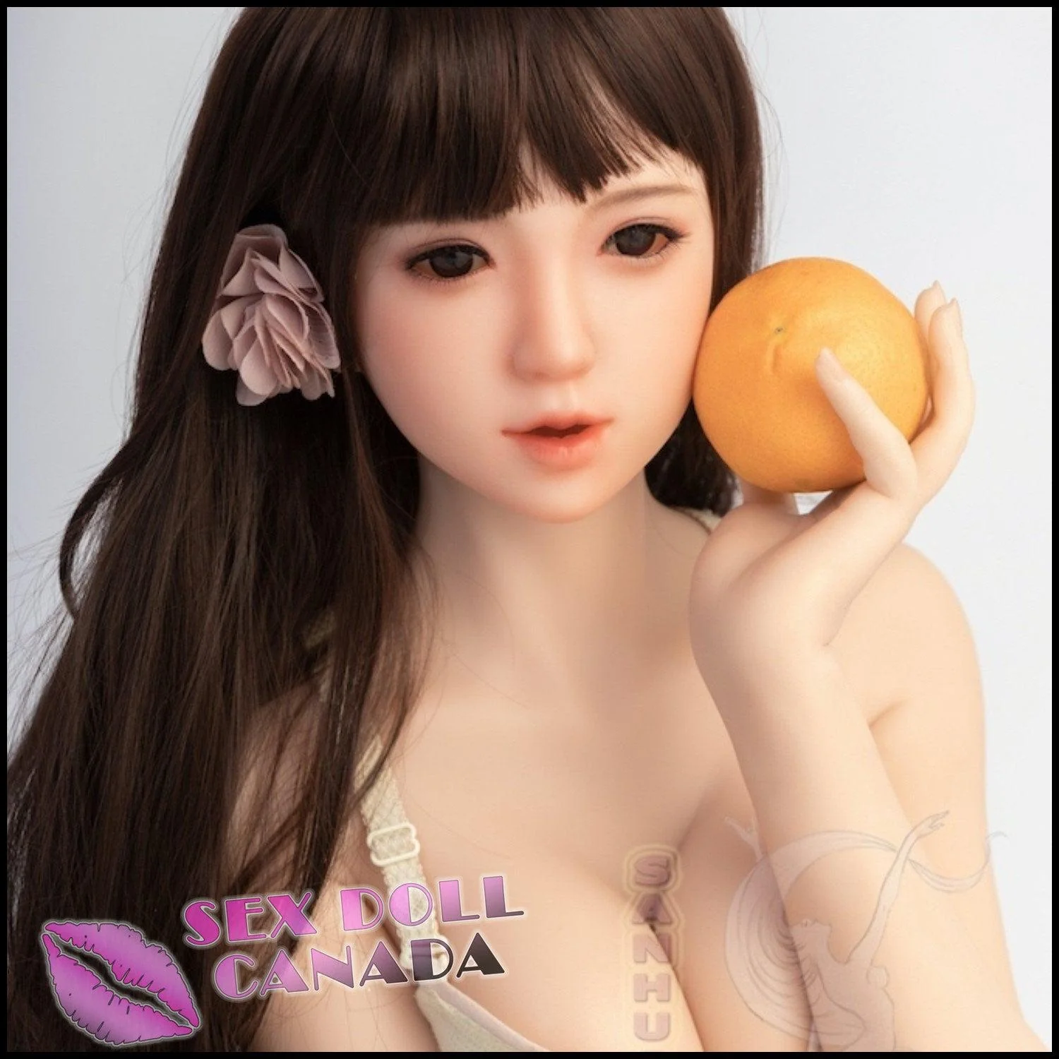 145 (4'9") D-Cup Anna Brunette (Head #145-4) Full Silicone - Sanhui Dolls - Image 21