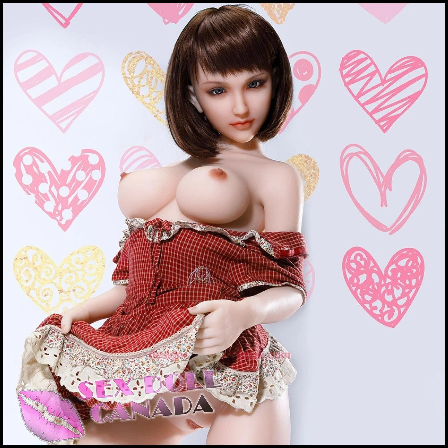 145 (4'9") D-Cup Eva Brunette (Head #145-2) Full Silicone - Sanhui Dolls - Image 14