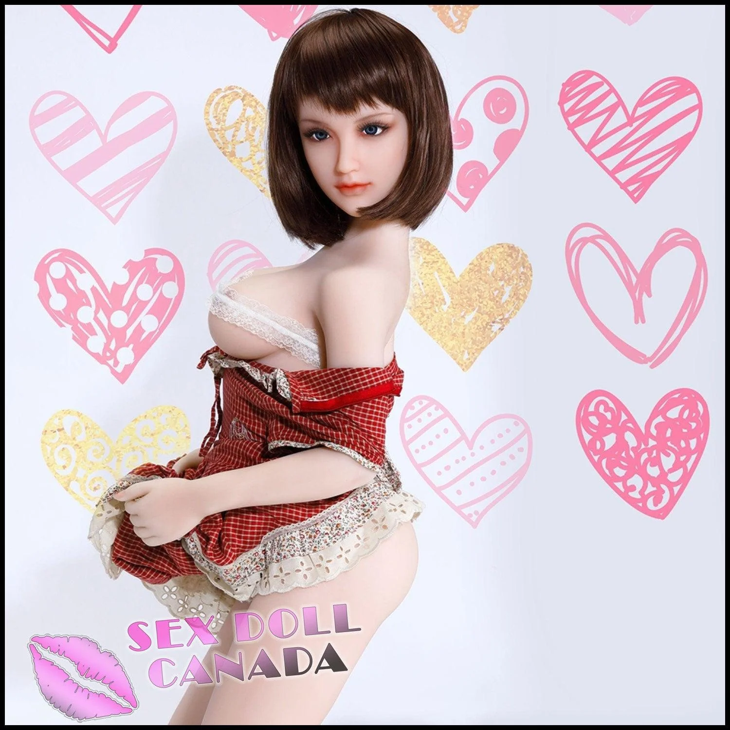 145 (4'9") D-Cup Eva Brunette (Head #145-2) Full Silicone - Sanhui Dolls - Image 7