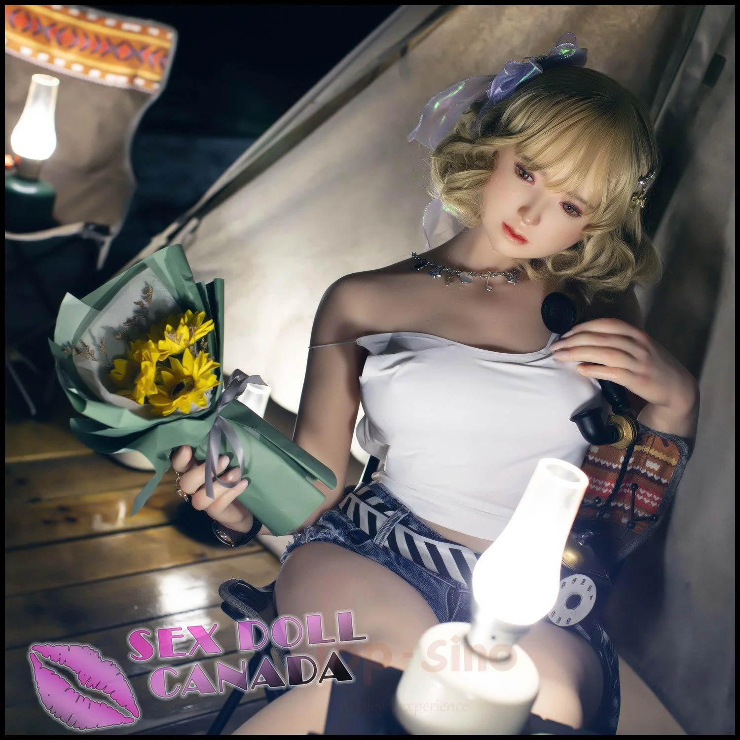 148 (4'10") C-Cup Mirei Blonde (Head #L1) Full Silicone - Top-Sino - Image 14