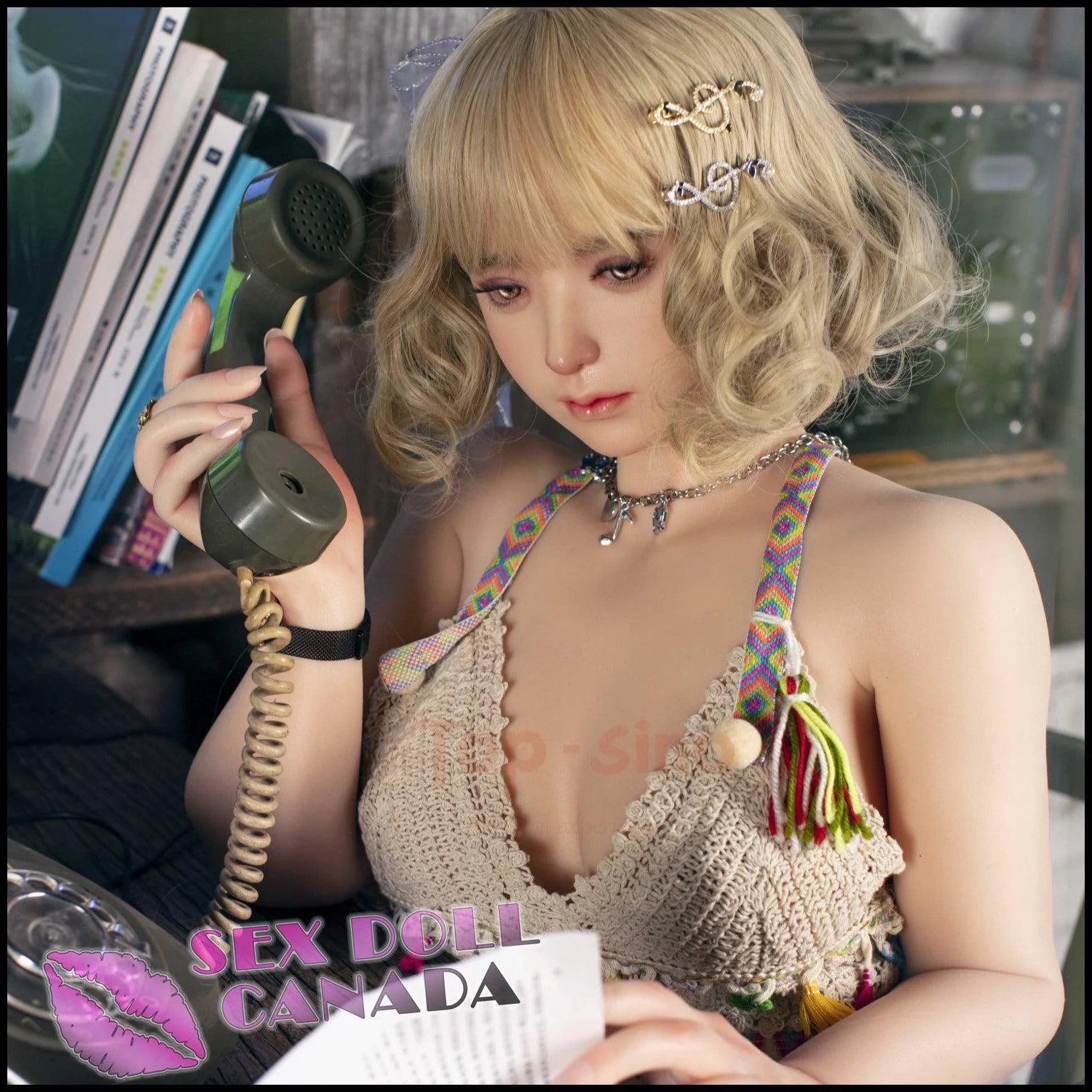 148 (4'10") C-Cup Mirei Blonde (Head #L1) Full Silicone - Top-Sino - Image 3