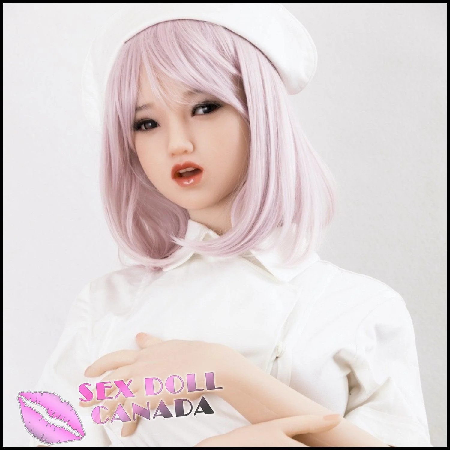 156 (5'1") D-Cup Nixie Pink Nurse (Head #145-6) Full Silicone - Sanhui Dolls - Image 4