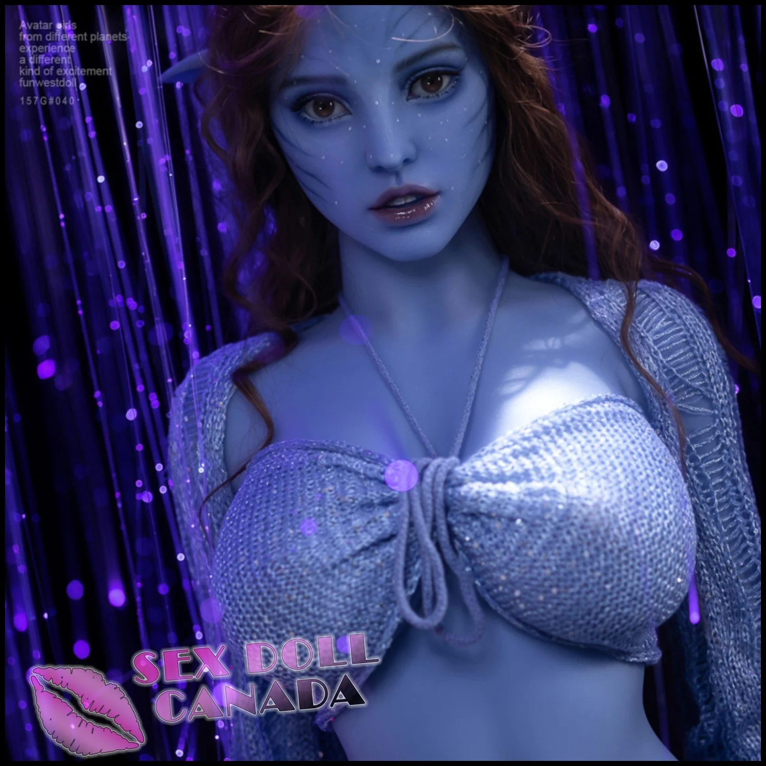 157 (5'2") G-Cup Kylie Blue (Head #40) - FunWestDoll - Image 3