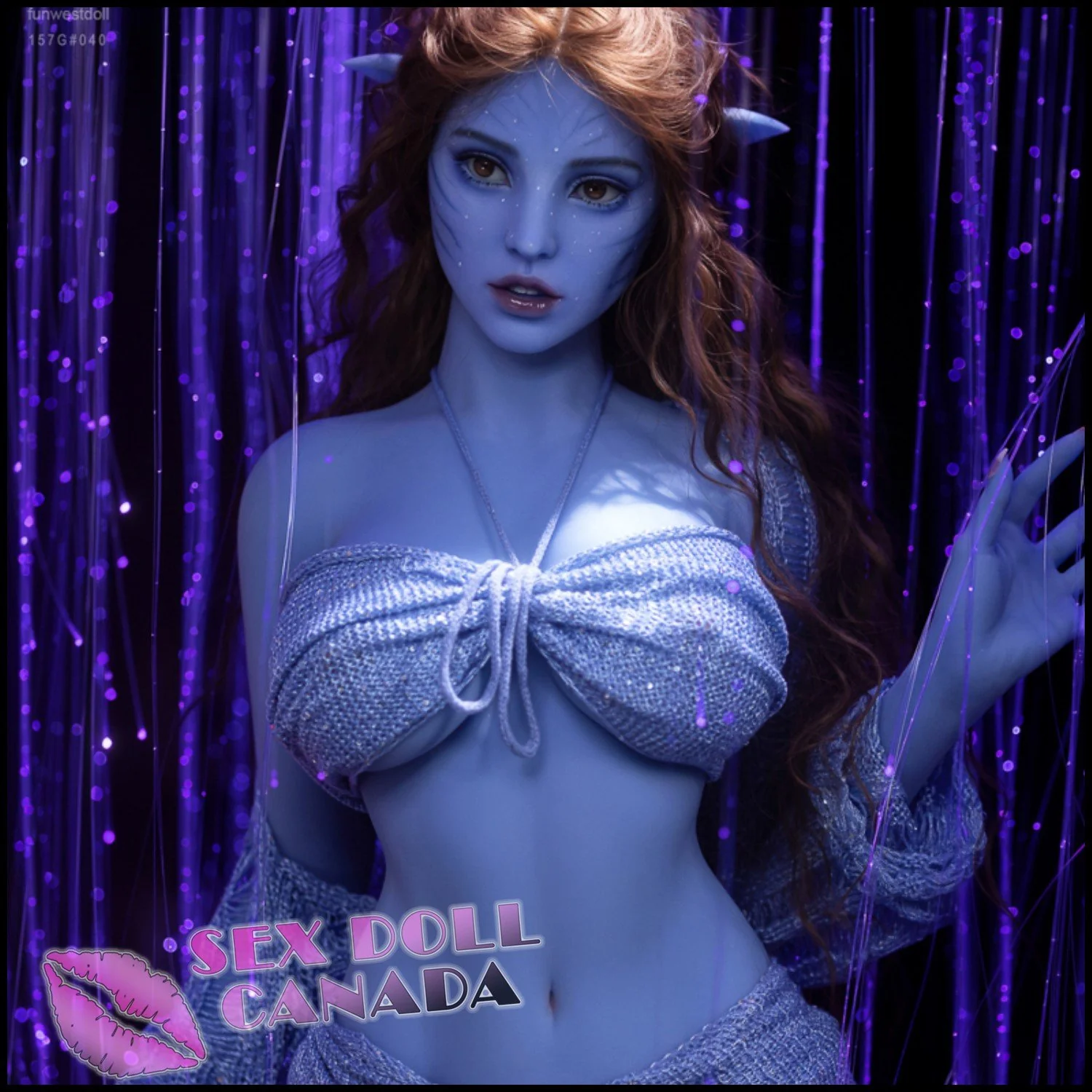 157 (5'2") G-Cup Kylie Blue (Head #40) - FunWestDoll - Image 6