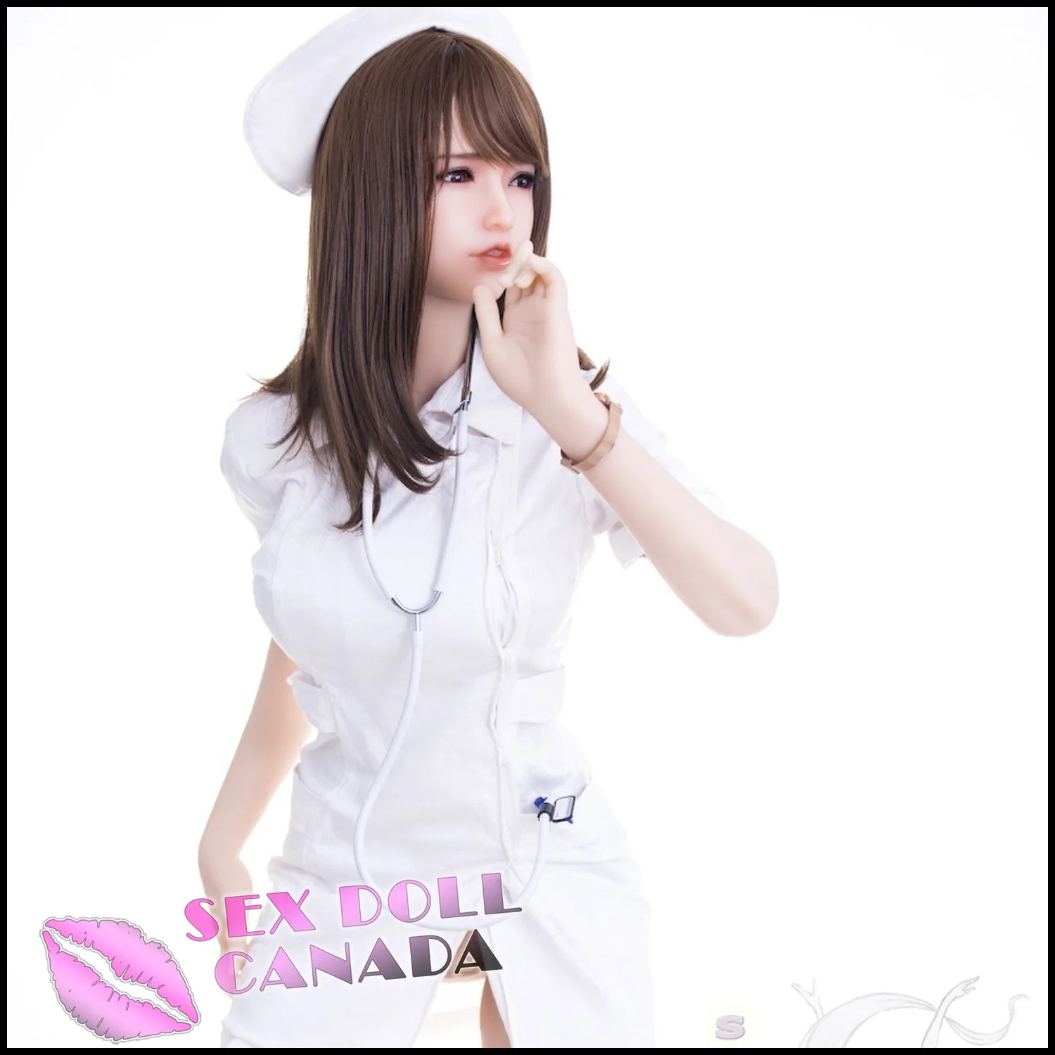 158 (5'2") D-Cup Hanako Sexy Nurse (Head #23) Full Silicone - Sanhui Dolls - Image 15