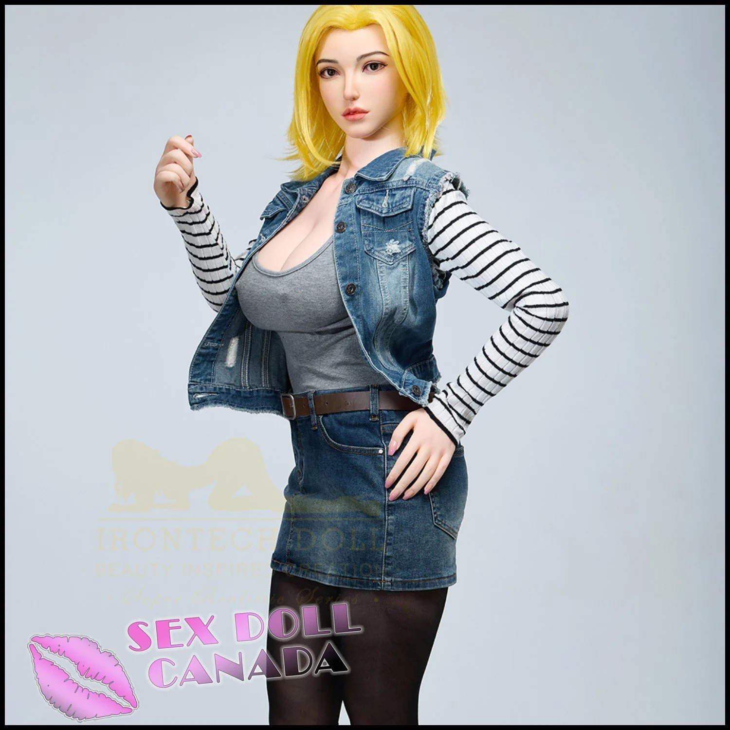 159 (5'3") I-Cup Joline (Head #S41) Full Silicone - IRONTECH Dolls - Image 6