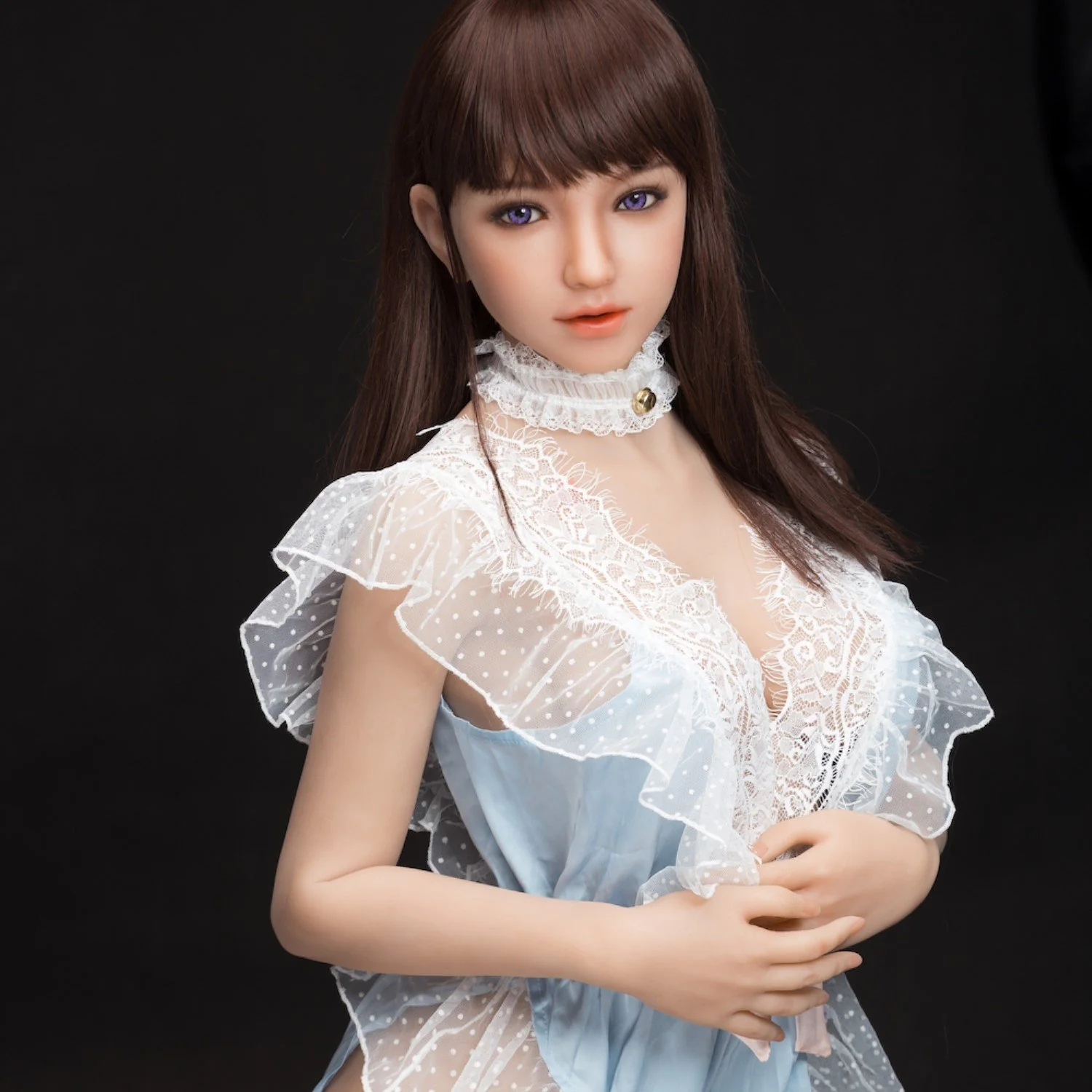 160 (5'3") D-Cup Maria Brunette (Head #8) Seamless Neck Full Silicone - Sanhui Dolls - Image 11