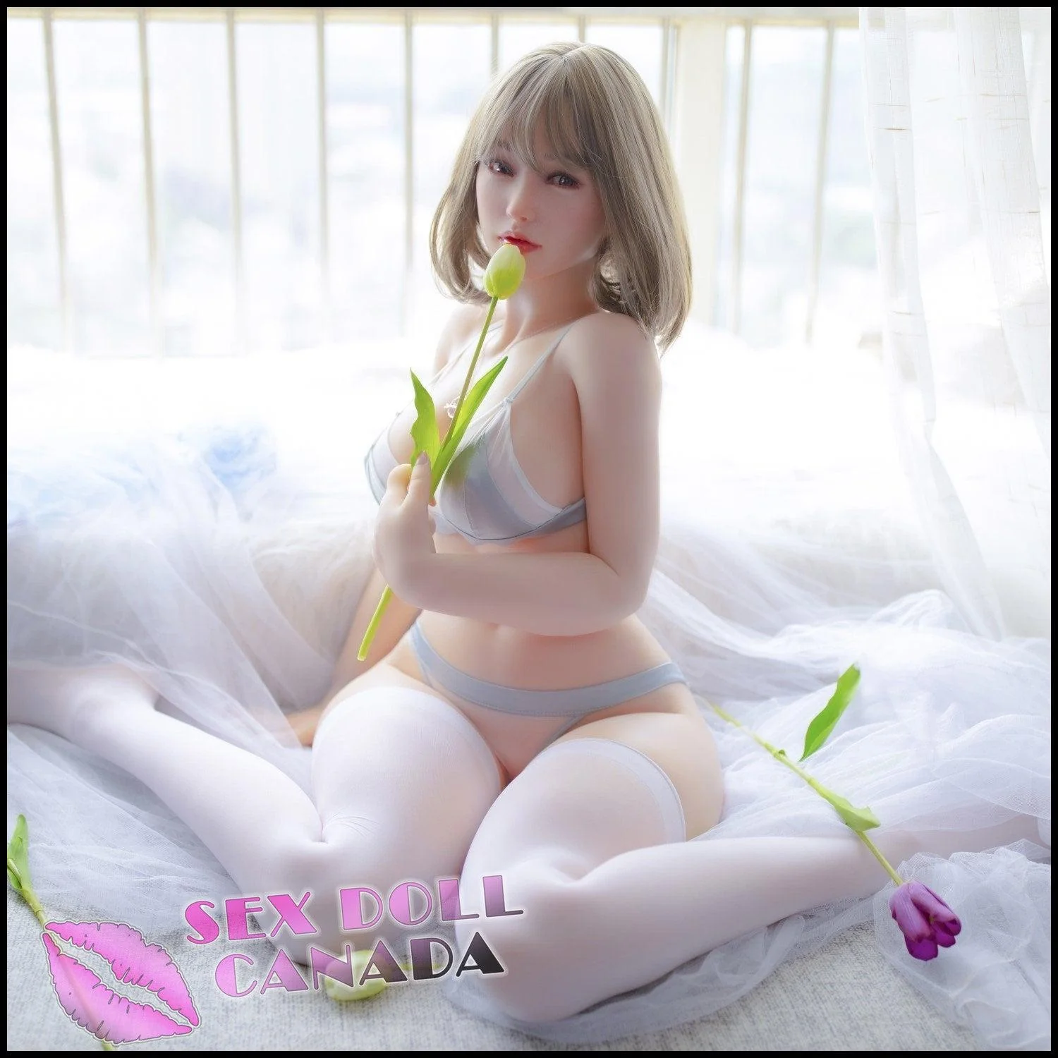 160 (5'3") E-Cup Lin Jiujiu Blonde RS (Head #S40) Full Silicone - Sino-Doll - Image 11