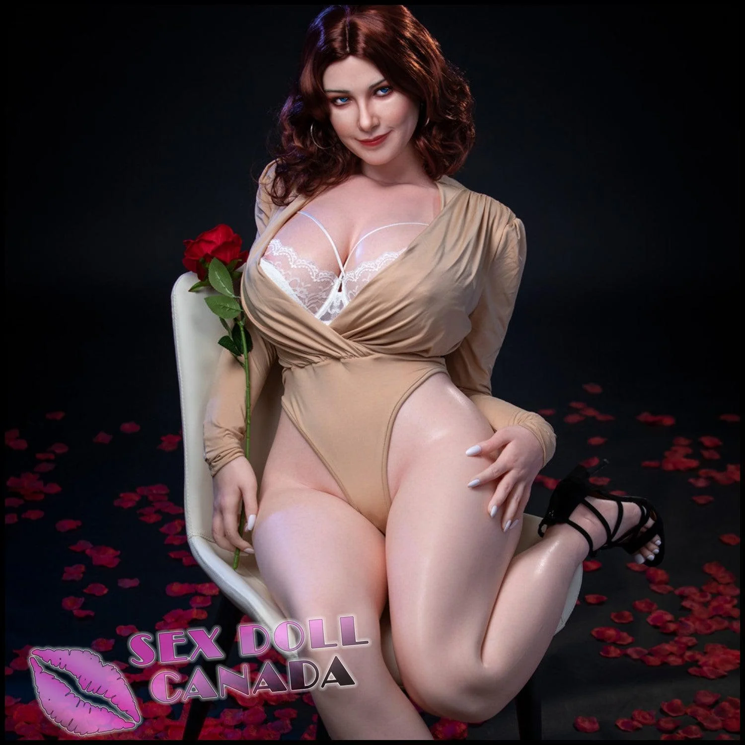 160 (5'3") K-Cup Carmel (Head #S12) Full Silicone - IRONTECH Dolls - Image 7