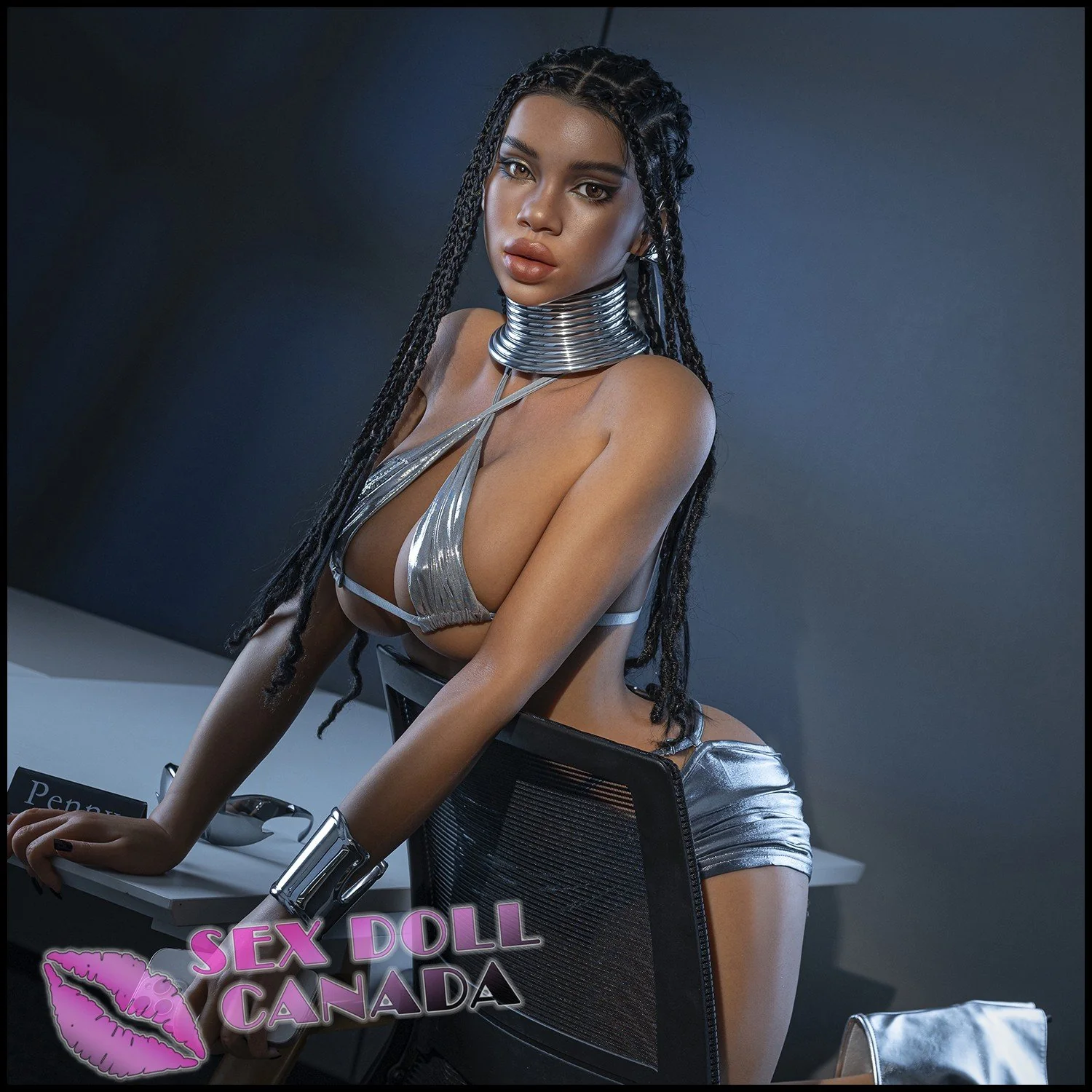 161 (5'3") F-Cup Penny Dark Tanned ROS Max (Head #S33) Full Silicone - IRONTECH Dolls - Image 17