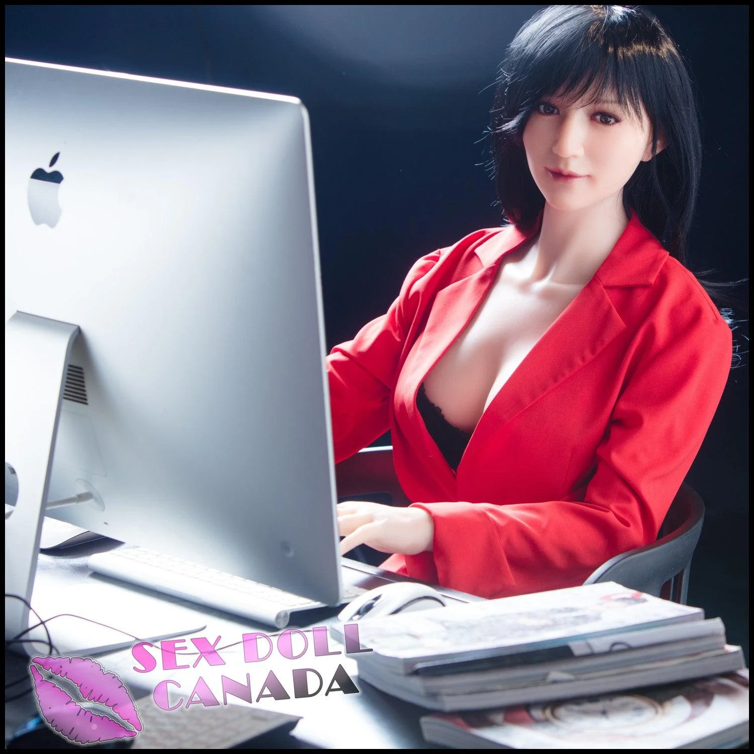 163 (5'4") E-Cup Recy Black Hair - Full Silicone - XYcolo - Image 5