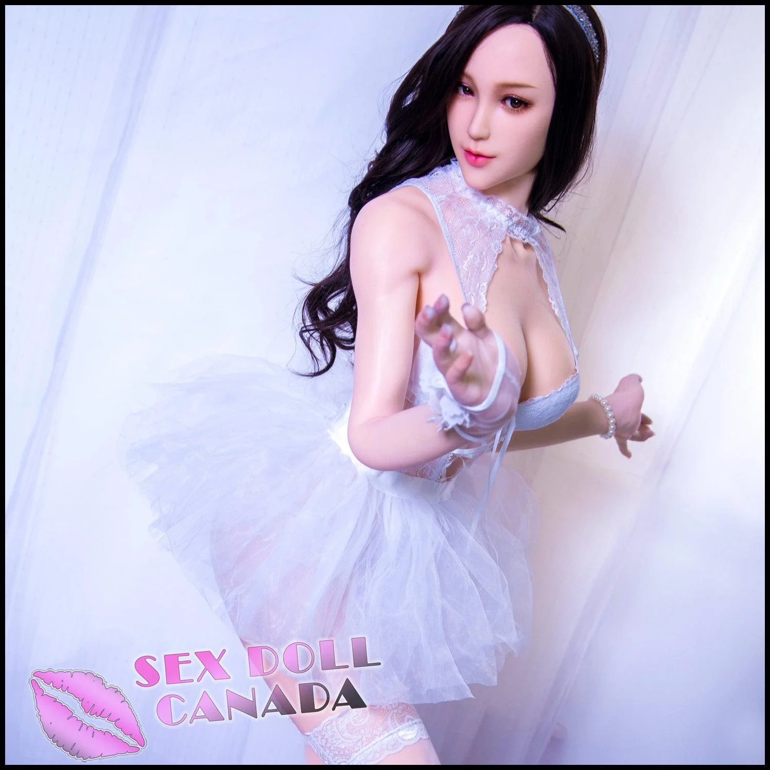 163 (5'4") H-Cup Rae Black Hair - Full Silicone - XYcolo - Image 5