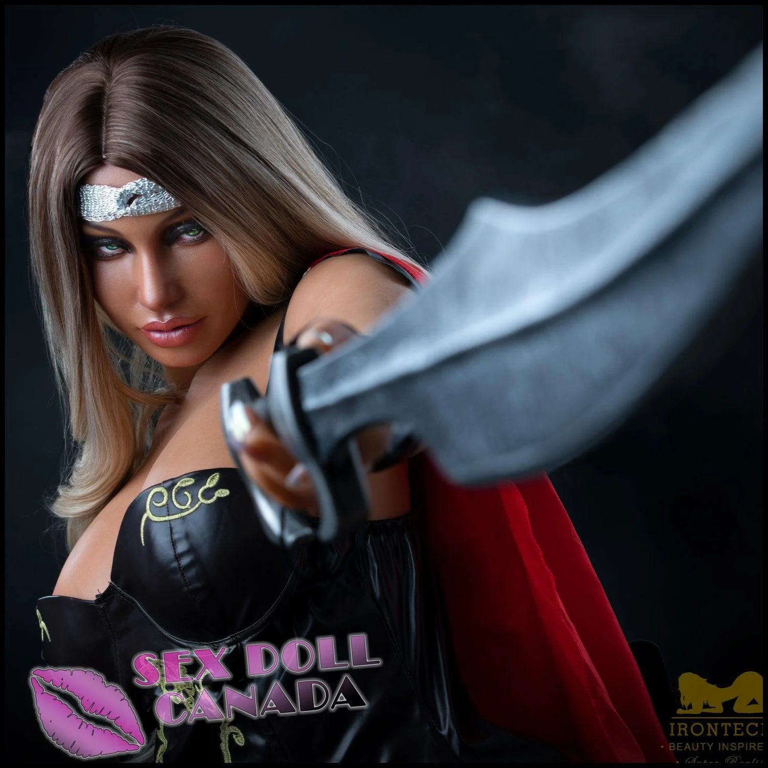 164 (5'5") H-Cup Hedy Warrior (Head #S26) Full Silicone - IRONTECH Dolls - Image 4