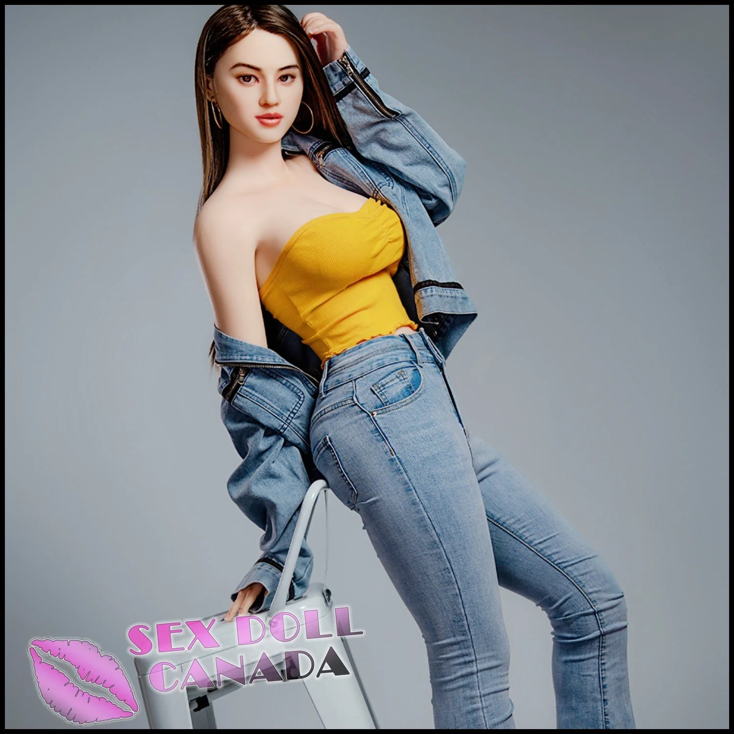 165 (5'5") C-Cup Crystal (Head #R13) Full Silicone - HR Doll - Image 20