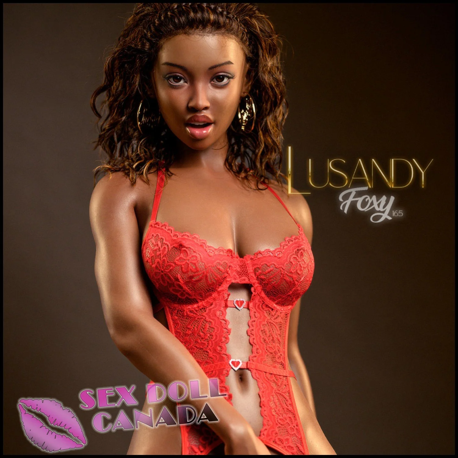 165 (5'5") D-Cup Foxy Dark Skin - Full Silicone - Lusandy - Image 20