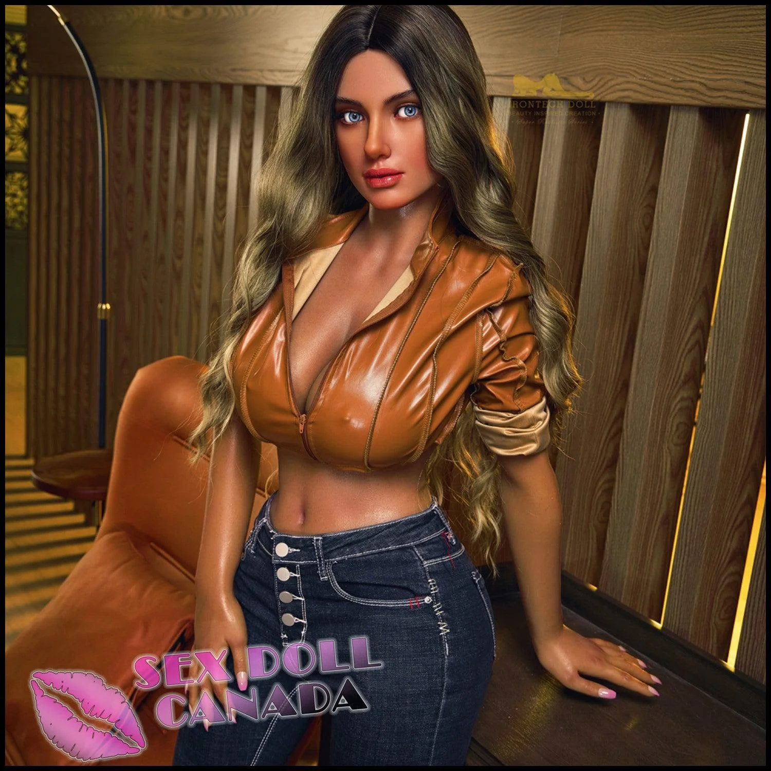 165 (5'5") I-Cup Luna Tanned (Head #S17) Full Silicone - IRONTECH Dolls - Image 5