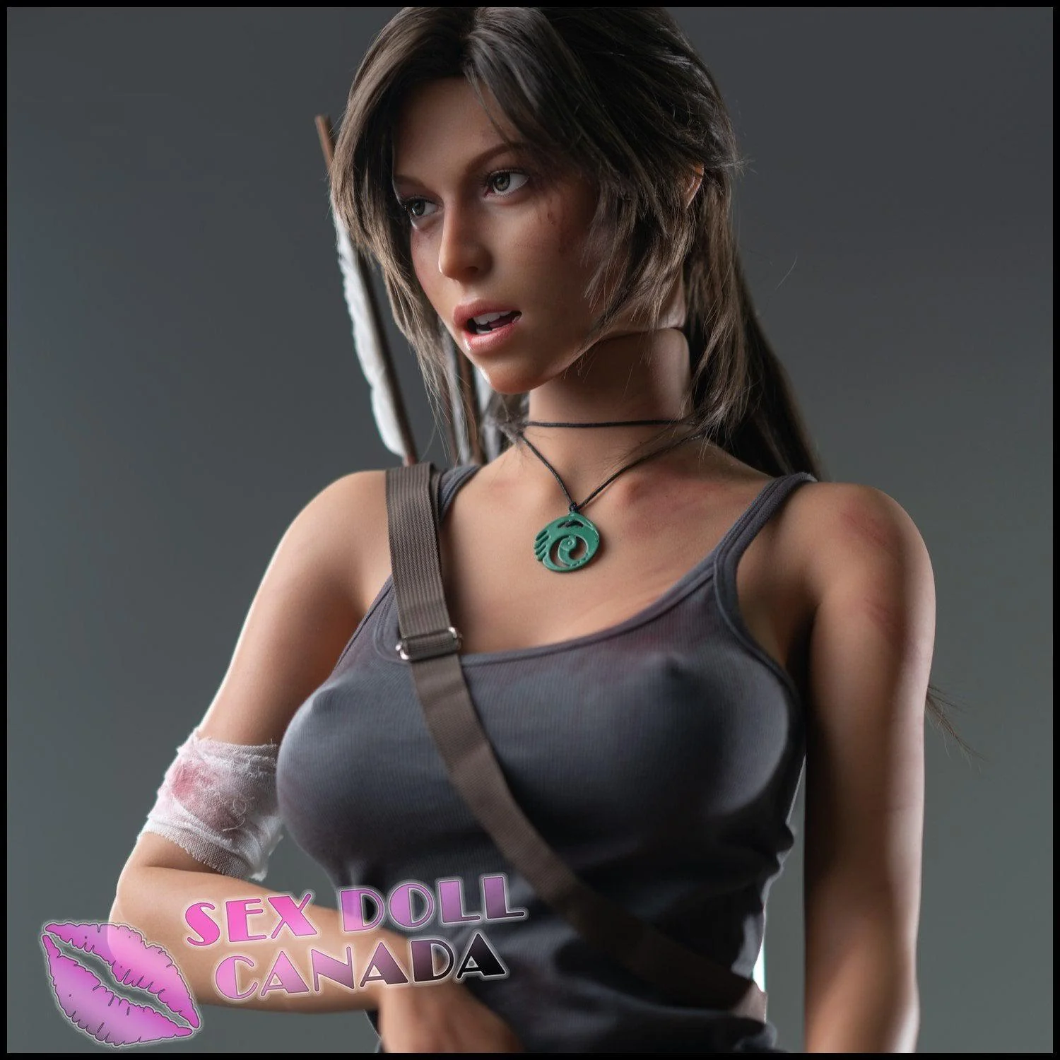 166 (5'5") G-Cup Adventure Lady Dark Tan - Full Silicone - Game Lady - Image 11