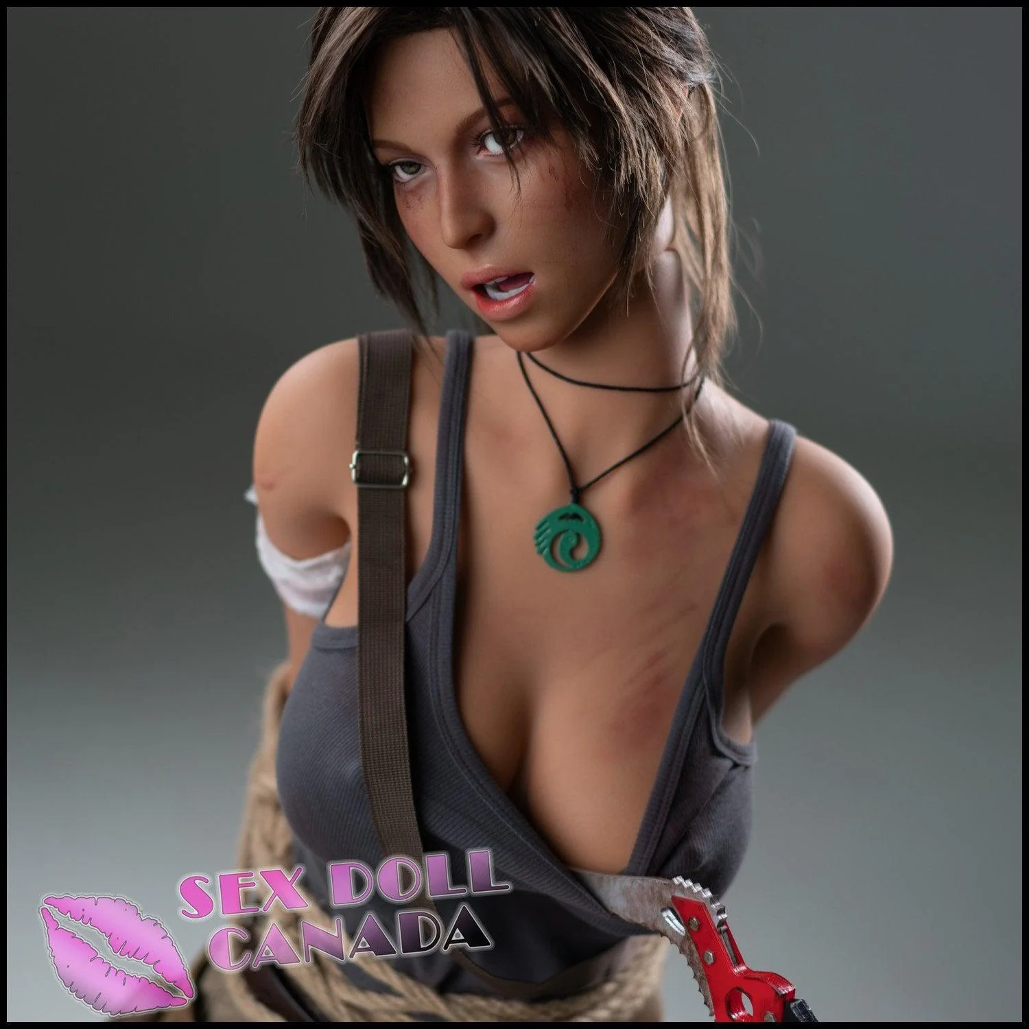166 (5'5") G-Cup Adventure Lady Dark Tan - Full Silicone - Game Lady - Image 19