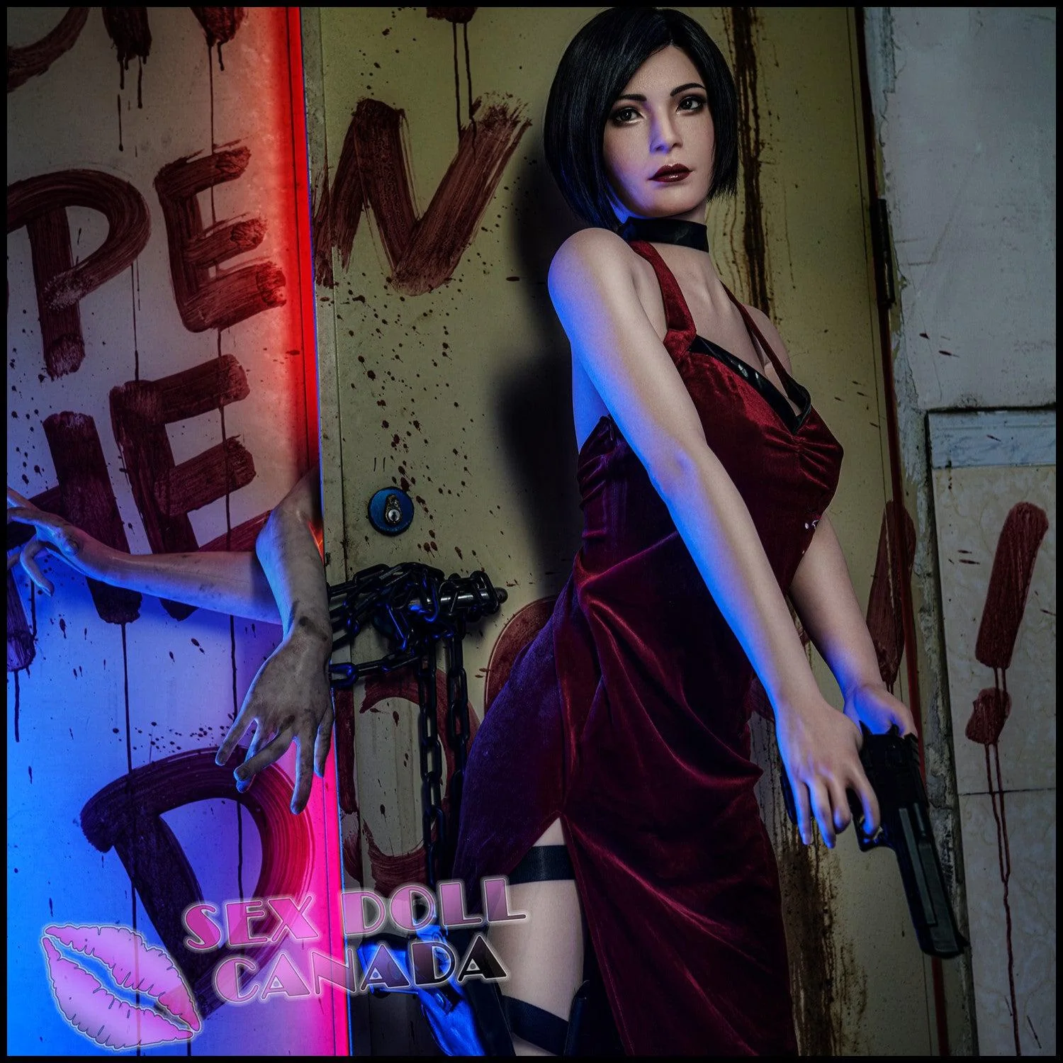 166 (5'5") G-Cup Lady Evil - Full Silicone - Game Lady - Image 11