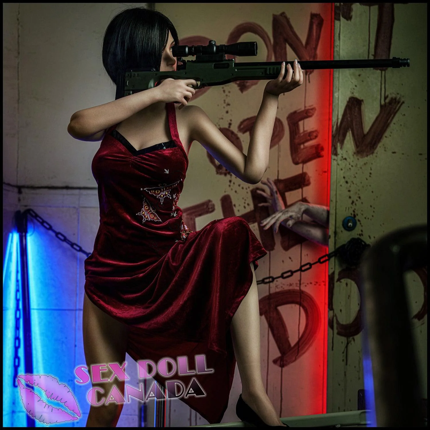 166 (5'5") G-Cup Lady Evil - Full Silicone - Game Lady - Image 3