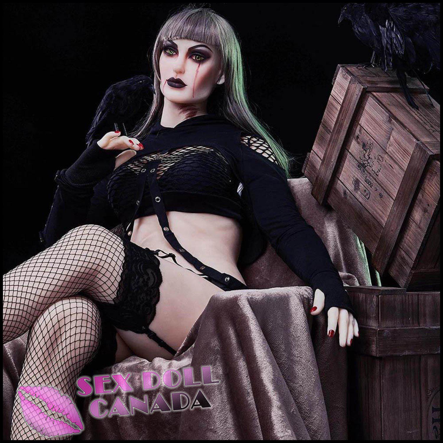 168 (5'6") C-Cup Mia Pale Gothic Queen Plus - IRONTECH Dolls - Image 12
