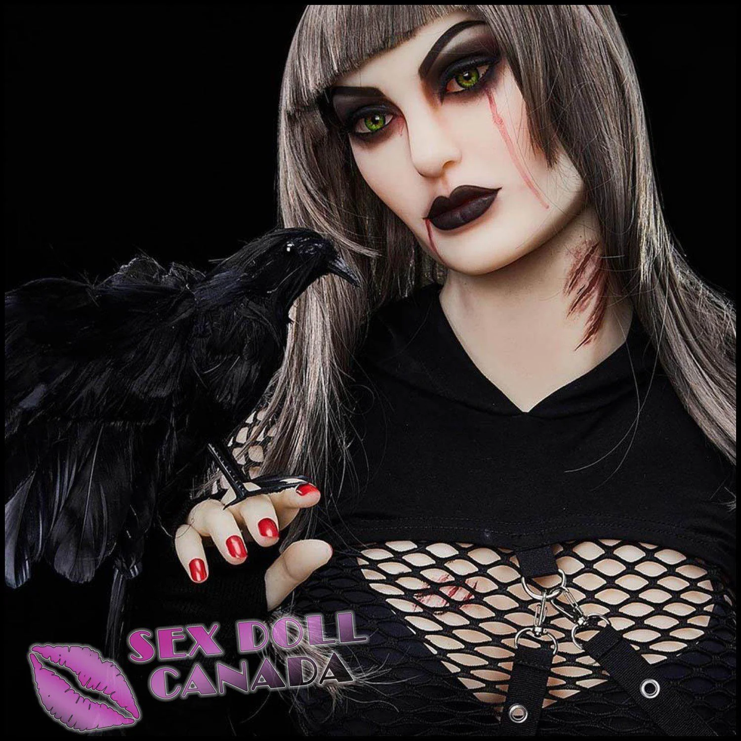 168 (5'6") C-Cup Mia Pale Gothic Queen Plus - IRONTECH Dolls - Image 5