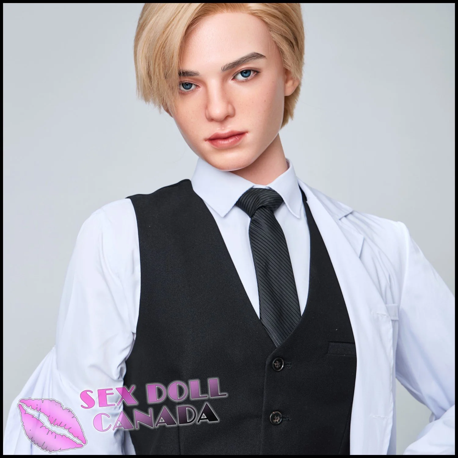 170 (5'7") Lucas Blonde (Head #M9) Male - Full Silicone - IRONTECH Dolls - Image 10