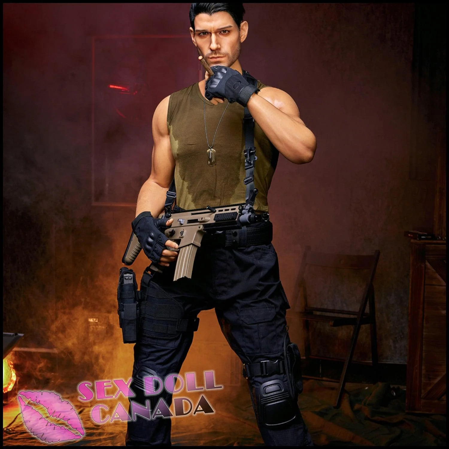176 (5'9") Thomas Black Hair (Head #M5) Male - Full Silicone - IRONTECH Dolls - Image 10