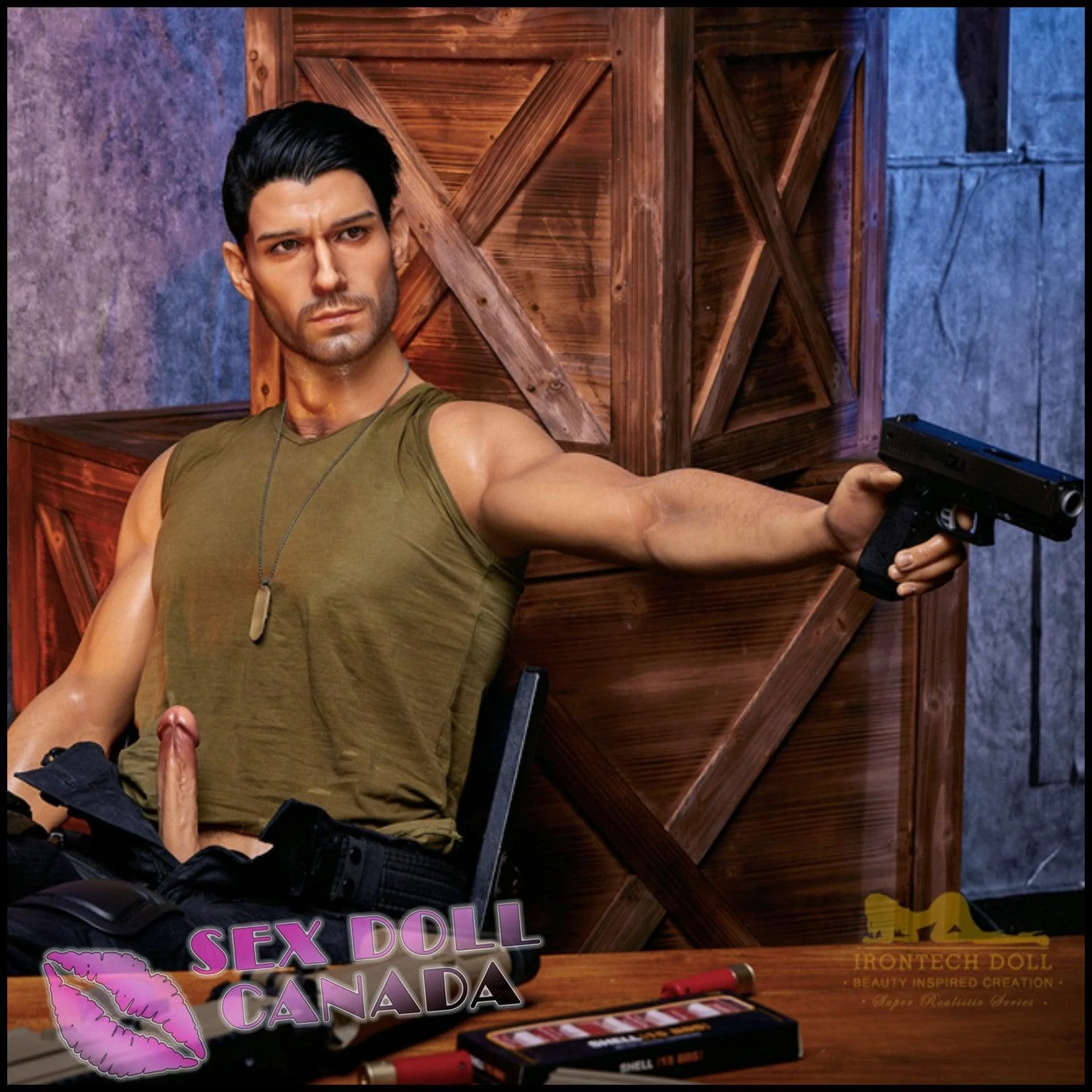 176 (5'9") Thomas Black Hair (Head #M5) Male - Full Silicone - IRONTECH Dolls - Image 14