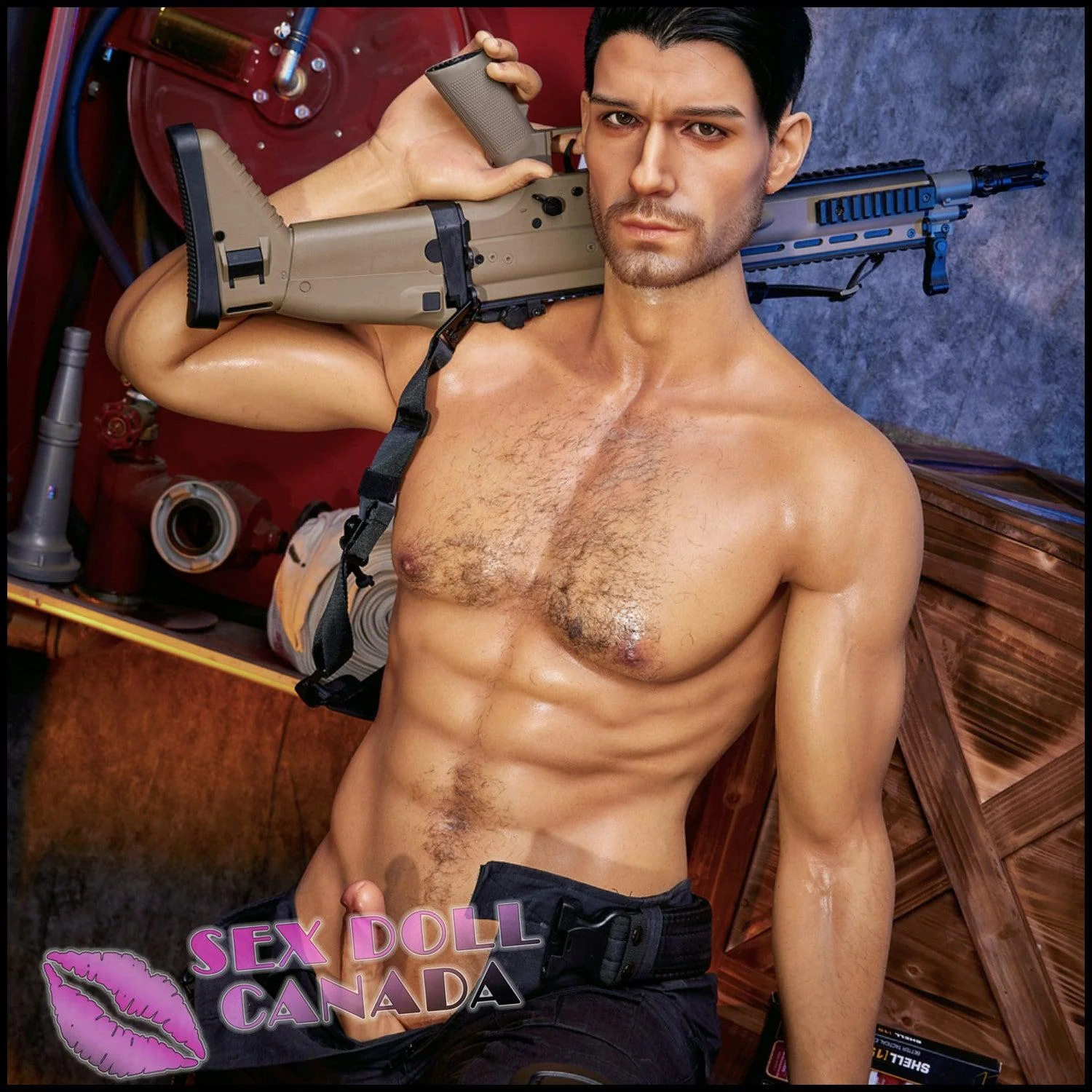 176 (5'9") Thomas Black Hair (Head #M5) Male - Full Silicone - IRONTECH Dolls - Image 2