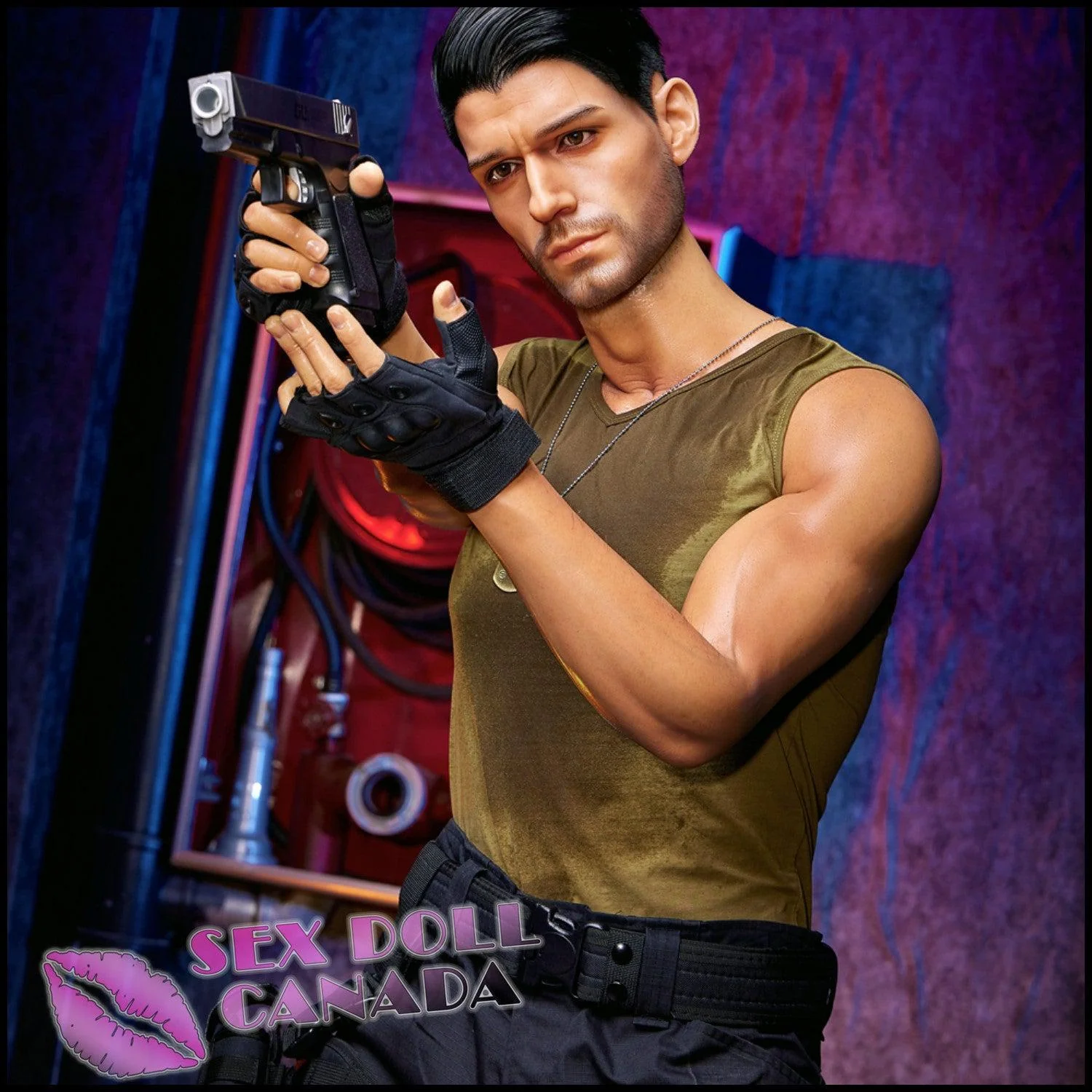 176 (5'9") Thomas Black Hair (Head #M5) Male - Full Silicone - IRONTECH Dolls - Image 6