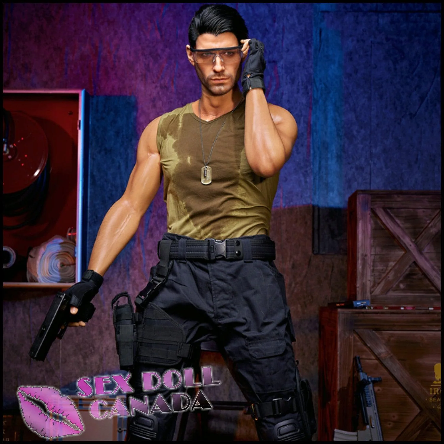 176 (5'9") Thomas Black Hair (Head #M5) Male - Full Silicone - IRONTECH Dolls - Image 7