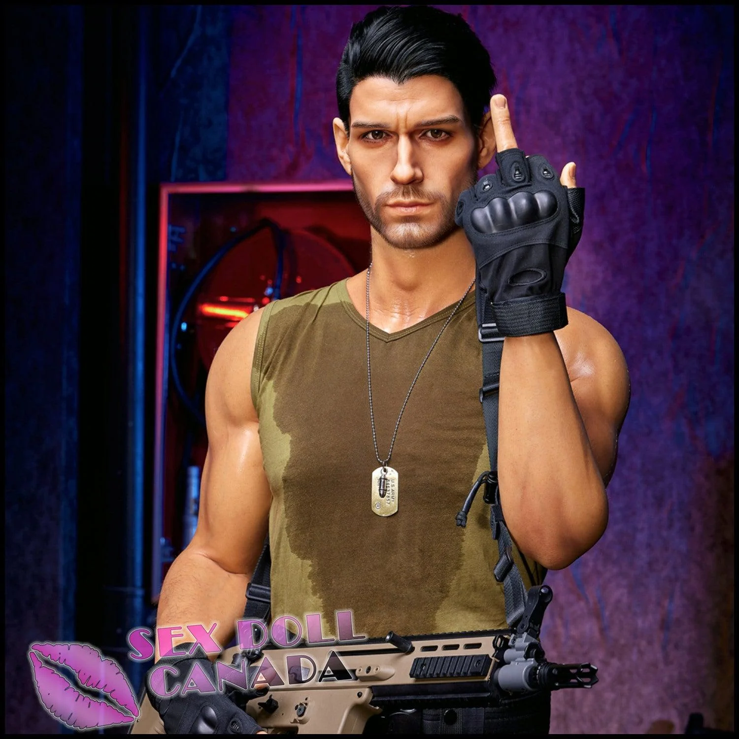 176 (5'9") Thomas Black Hair (Head #M5) Male - Full Silicone - IRONTECH Dolls - Image 9