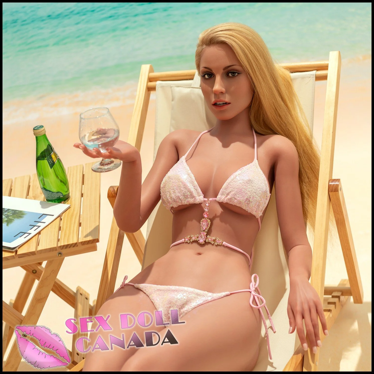 166 (5'5") K-Cup Leah Tan (Head #ZXE203) Implanted Hair Full Silicone - Zelex SLE - Image 14