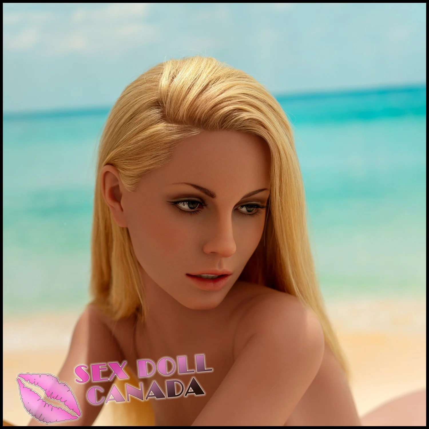 166 (5'5") K-Cup Leah Tan (Head #ZXE203) Implanted Hair Full Silicone - Zelex SLE - Image 3