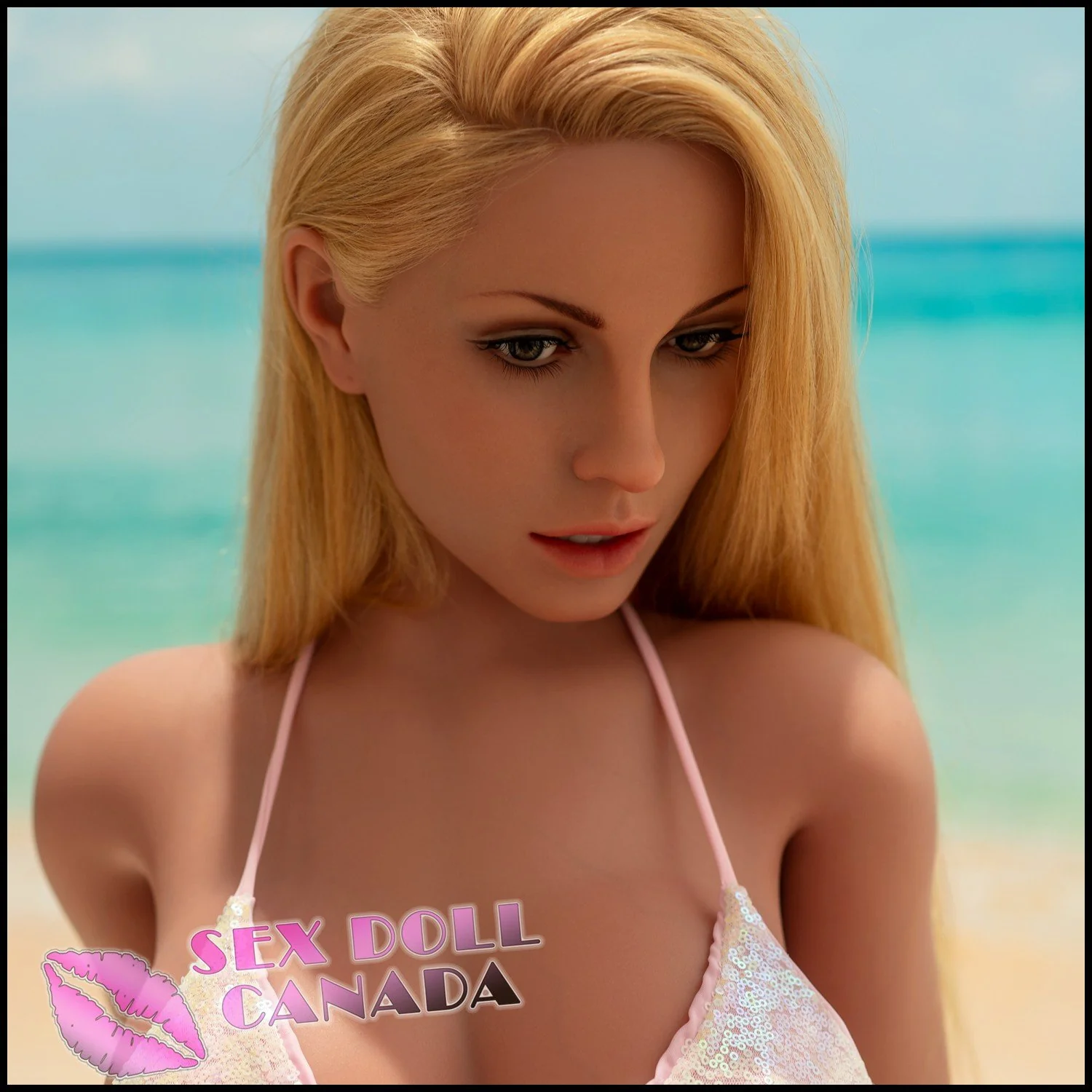 166 (5'5") K-Cup Leah Tan (Head #ZXE203) Implanted Hair Full Silicone - Zelex SLE - Image 7