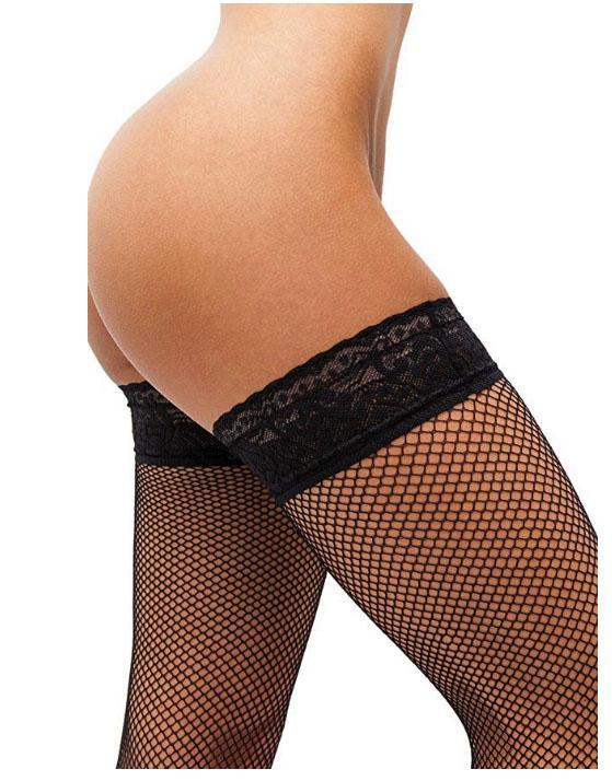 IN-STOCK - Clothing - Sexy Black Fishnet Stockings - Image 3