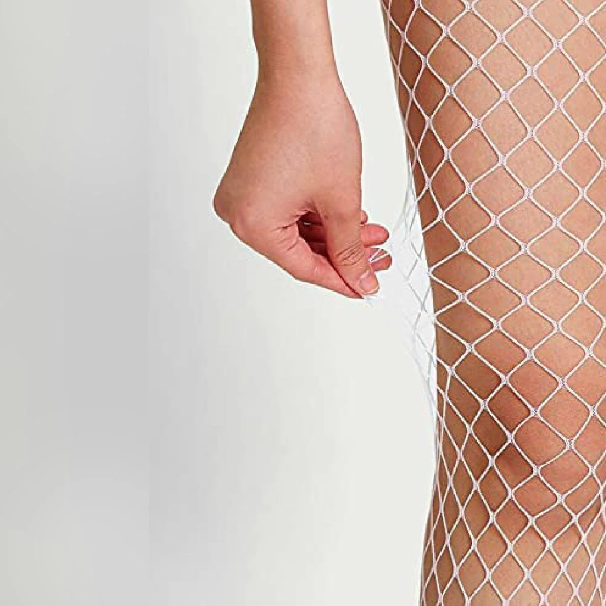 IN-STOCK - Clothing - Sexy White Fishnet Stockings - Image 4